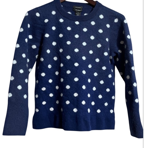 HALOGEN Navy Polka Dot 100% Cashmere Sweater Sz XL Women - Picture 7 of 7